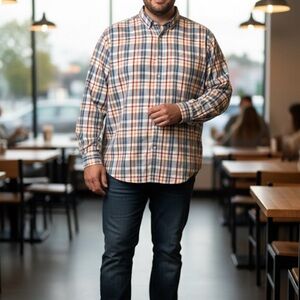 Men Oak Hill  long sleeve shirt size 2 XLT like new conditions